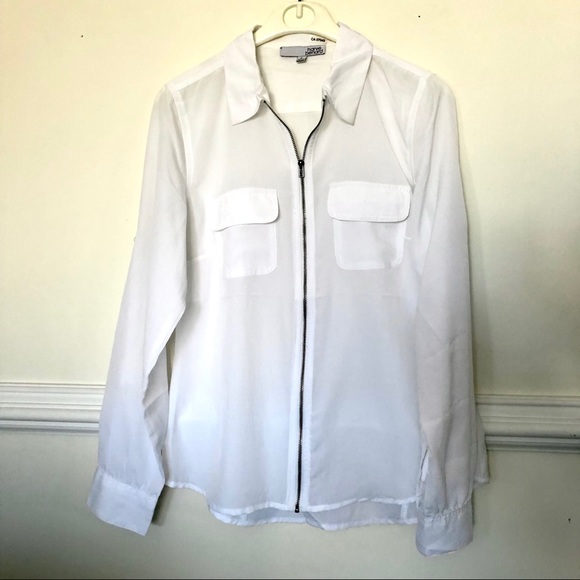 🔥BOGO FREE- Unique zip front collared blouse - Picture 4 of 11